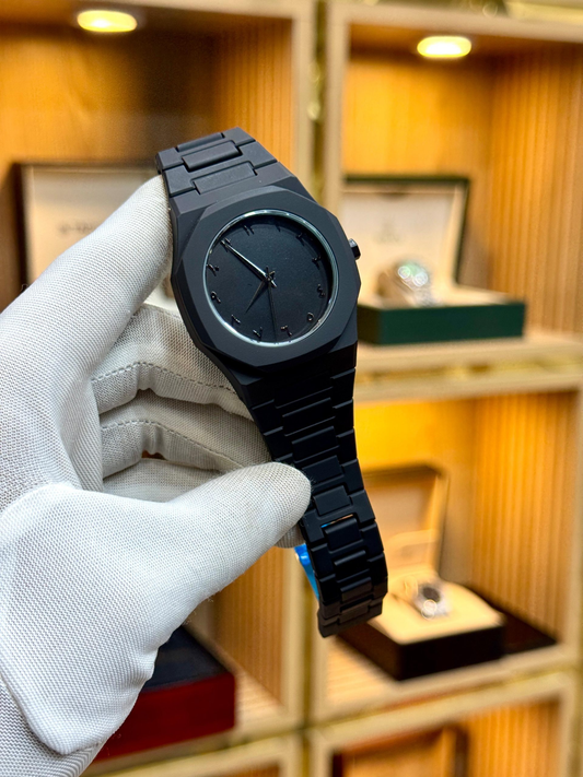 Black Arabic Aura Watch – Lightweight Design, Arabic Dial Full Black Aura Wrist Watch